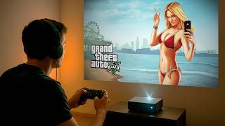 Gaming on Big Projector Screen ZEBRONICS Pixaplay 73 #projector #zebronics