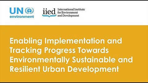 Resilient Cities JWP:  Towards Environmentally Sustainable and Resilient Urban Development