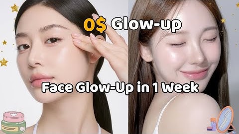  Face Glow-Up in 1 Week | 💸Zero Dollar Natural Skincare Routine at Home💗✨