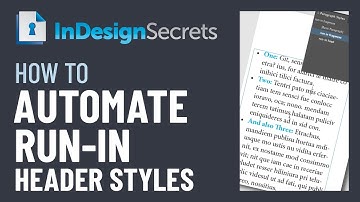 InDesign How-To: Automate Run-In Header Styles (Video Tutorial)