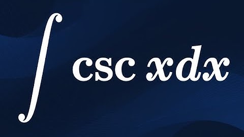 integrate csc x