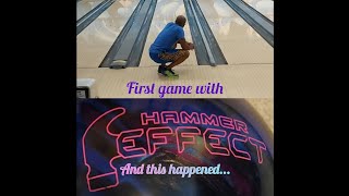 Hammer Effect: First game, and this is what happened... #hammerbowling #ball #likeandsubscribe