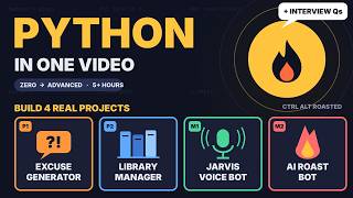 Learn Python in One Video | Beginner to Advanced, 4 Projects + Interview Questions (Full Course)
