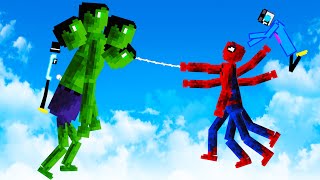 We Mutate The Hulk and SpiderMan with Weird Experiments in People Playground!