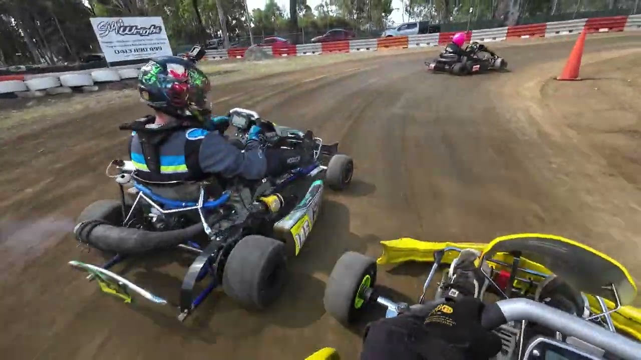 Round 1 Race 1 Ipswich city dirt karts 12th to 3rd