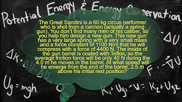 Physics Problem - Elastic Potential Energy - Springs - The Great Sandini