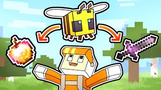 minecraft manhunt but BEES GIVE OP ITEMS