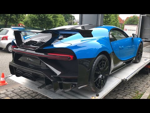 $4.0 Million Bugatti Chiron Pur Sport Being Loaded Onto A Trailer & Moving @ Hamburg Germany