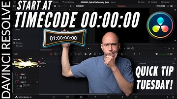Set Timeline TIMECODE Counter to Start at 00:00:00 in DaVinci Resolve 16 | Quick Tip Tuesday