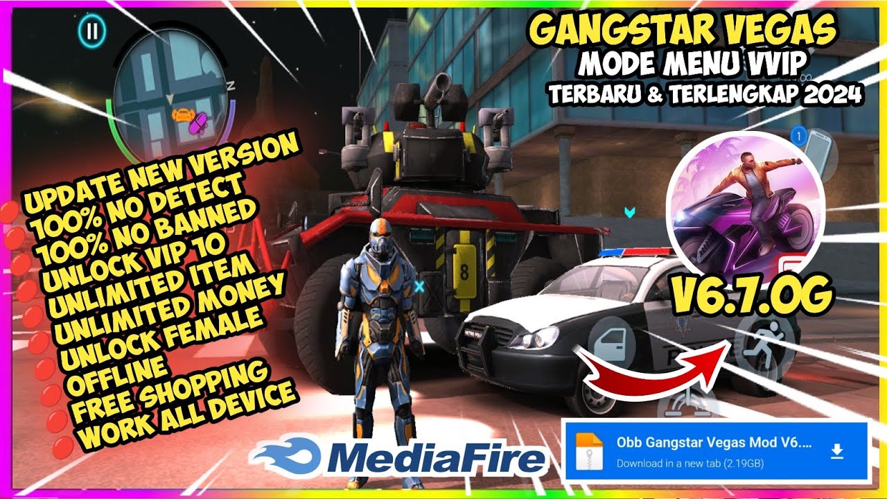 Gangstar Vegas Mod Apk V6.7.0g Latest Version 2024 UNLIMITED MONEY
