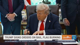 Trump signs executive order directing DOJ to prosecute flag burning