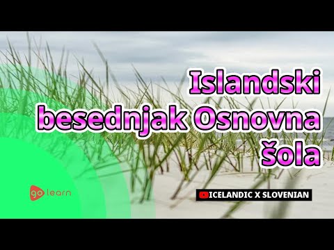 Islandski besednjak Osnovna šola | Golearn