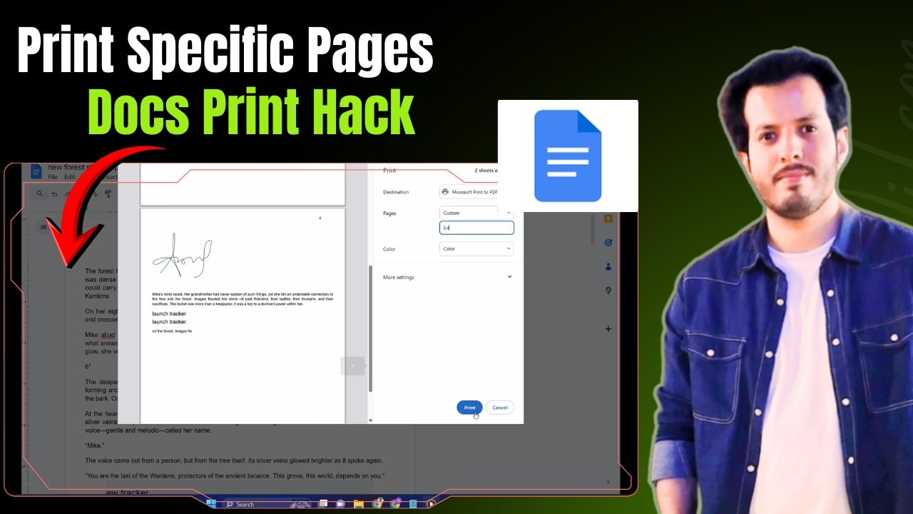 How To Print Specific Pages in Google Docs | Custom Page Print Guide ...