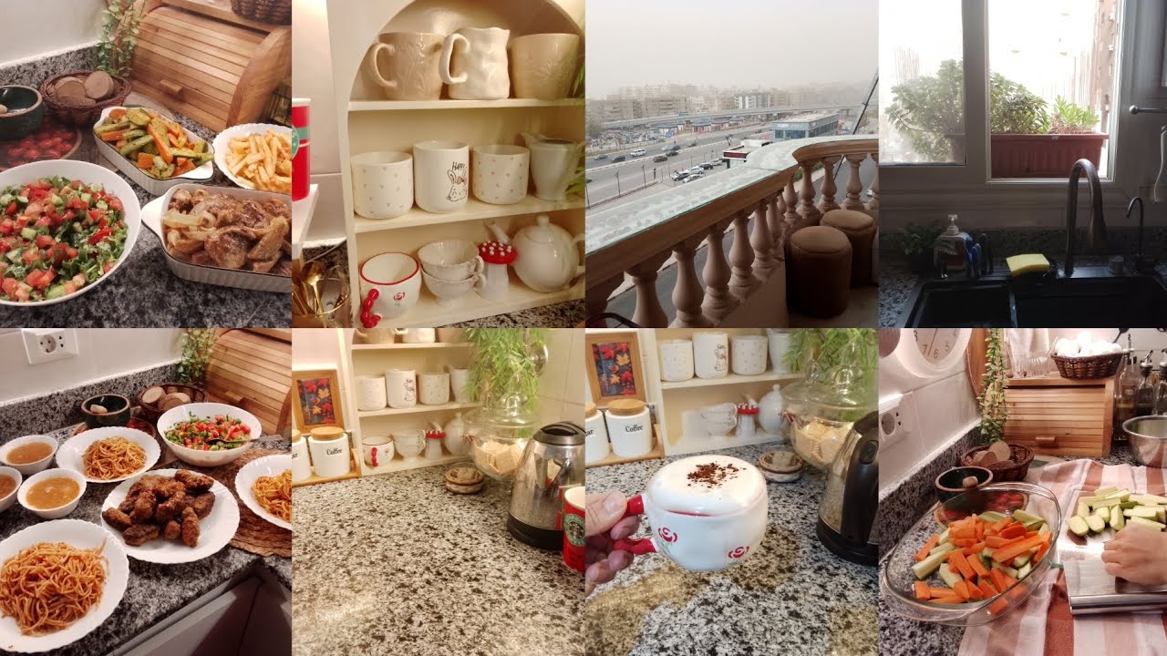 روتين🍂يومين فى عز البرد🌨️مع العاصفه🌪️/اكل صحى/وصفات دايت/تغيير بسيط فى الكوفى كورنر ☕