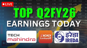 Q2FY26 Results LIVE I Q2 Results 2025 LIVE I Tech Mahindra Q1 Results I ICICI Lombard Results | LIVE