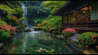 Japanese Garden Serenade  Relaxing Rain Sounds and Piano Music for Inner Peace