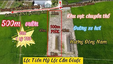 ❤️ 500m vườn mặt tiền đường GTNT 4m ngang 11 dài 45m giá 1 tỷ 750tr chuyển thổ ok