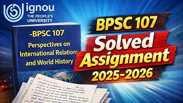 BPSC 107 Solved assignment 2025-2026 | BPSC 107 Solved handwritten assignments in English 2025-2026|
