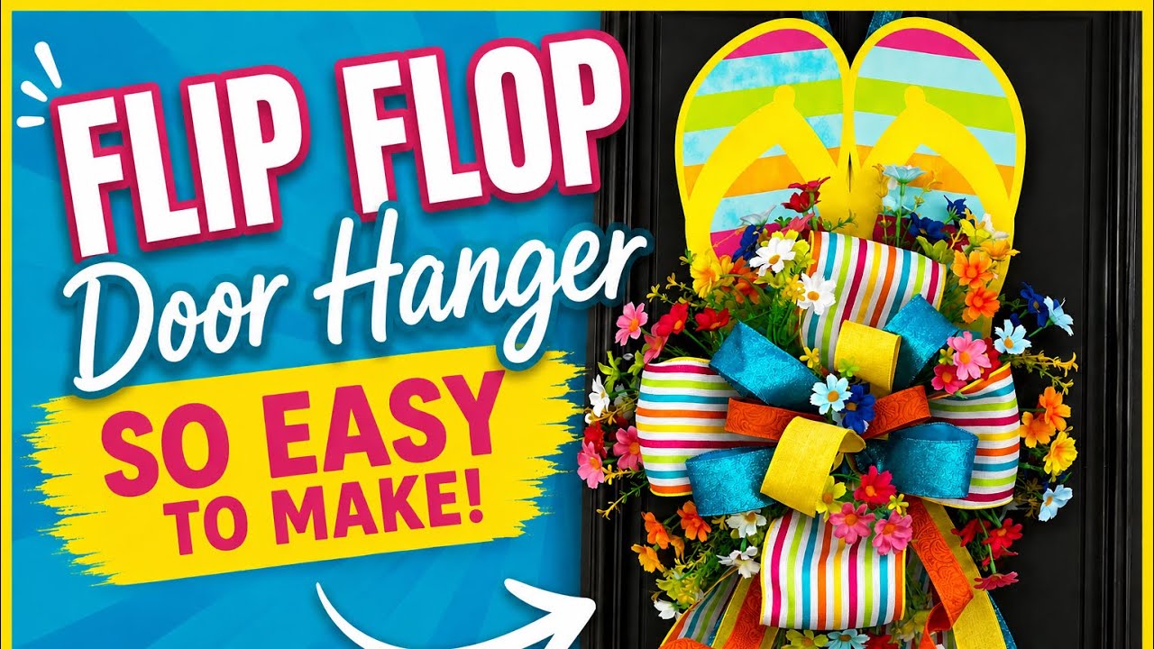 Easy DIY Flip Flop Wreath: Perfect Summer Door Decor! - YouTube