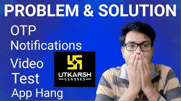 #3 UTKARSH APPLICATION PROBLEM AND SOLUTION || UTKARSH ONLINE || EDUCATION||UTKARSH CLASSES JODHPUR