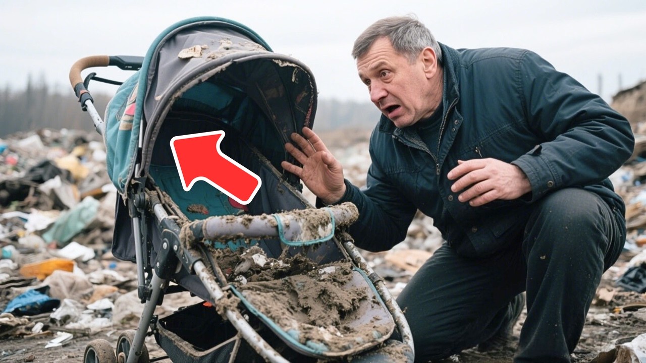 Мужик нашел грязную коляску на свалке, а когда стал чистить, то закричал от увиденного