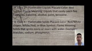 GROUP4(Identify the IMDG code classifications of dangerous cargoes based on their placard/markings)