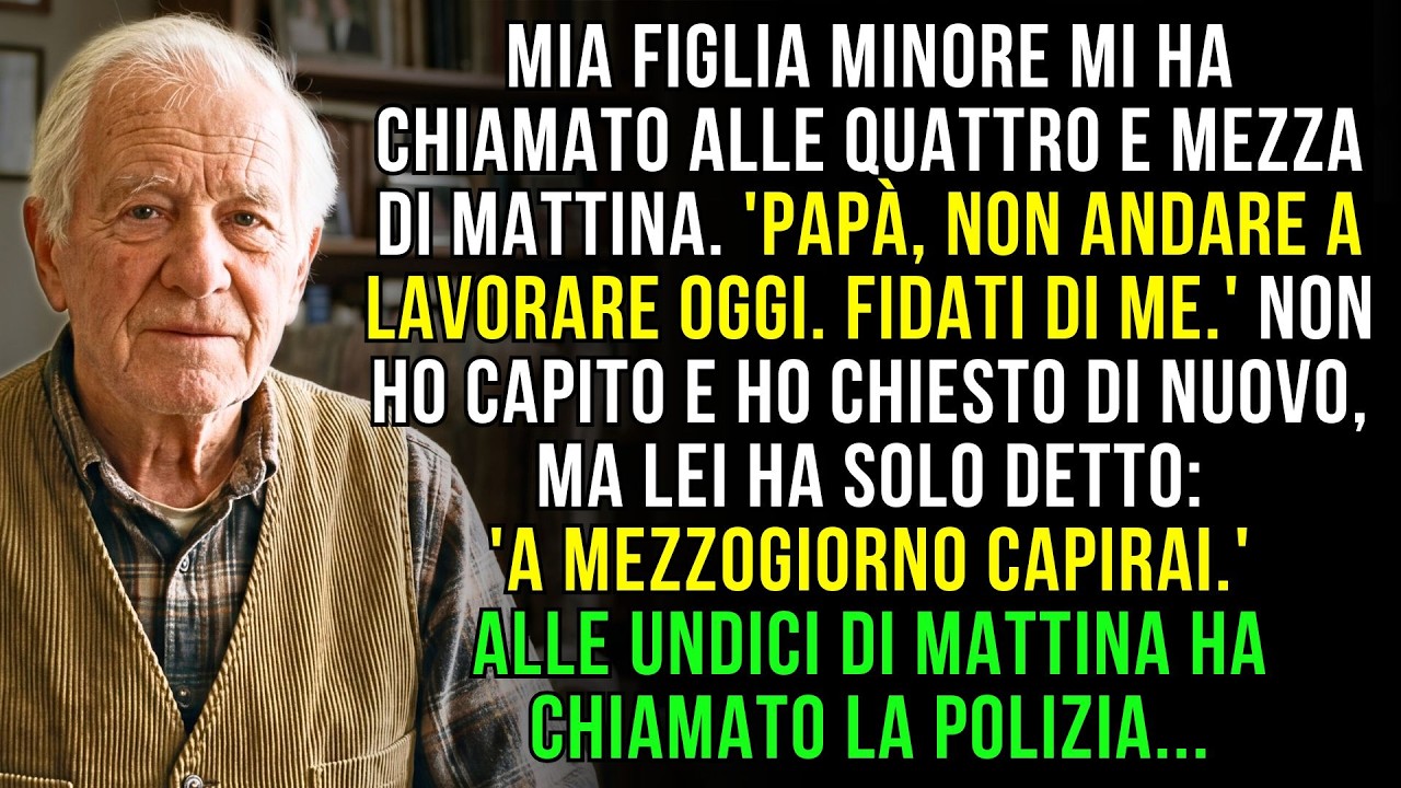 Mia Figlia Ha Chiamato. 'Non Andare a Lavorare Oggi. Fidati Di Me.' A Mezzogiorno Ho Capito Tutto.
