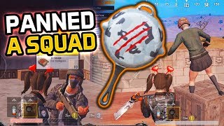 I WIPED A SQUAD WITH A PAN - 200 IQ FINISH - PUBG Mobile