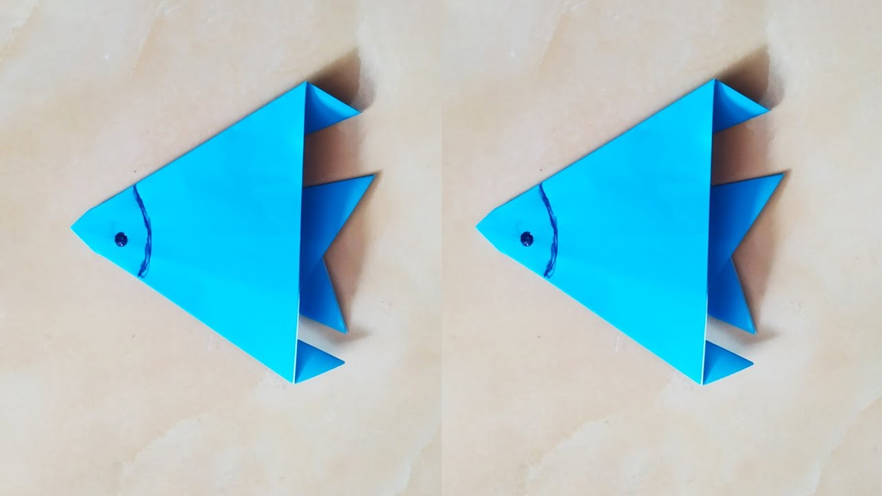  Origami  mudah untuk  anak anak bentuk ikan YouTube