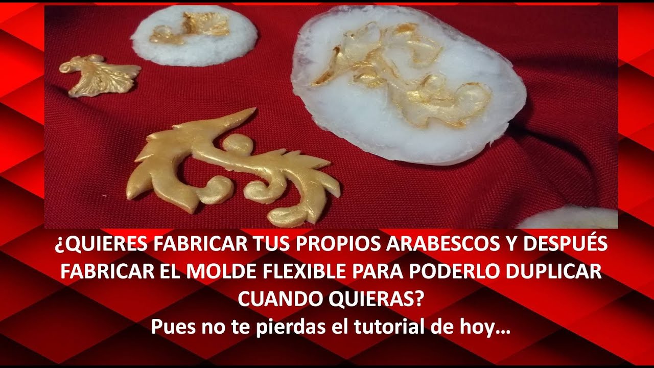 FABRICA  MOLDES FLEXIBLES PARA DUPLICAR TUS ARABESCOS CON MASA MODELAR