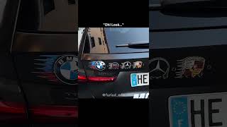 POV: The most disrespectful car sticker in Germany 💀🇩🇪 #bmw #audi #mercedes #porsche #shorts