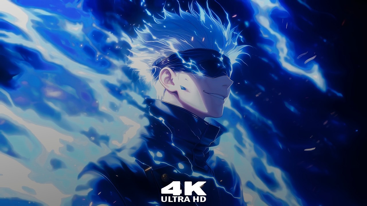 Gojo Saturo With Powerful Glowing Blue Energy Aura Live Wallpaper & Screensaver