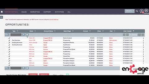 EngageCRM   SuiteCRM   Interactive List View