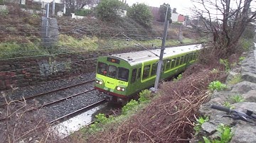 Irish Rail 8100 class dart train departing Glenageary station, Co Dublin