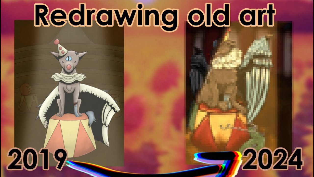 Redrawing old art - YouTube