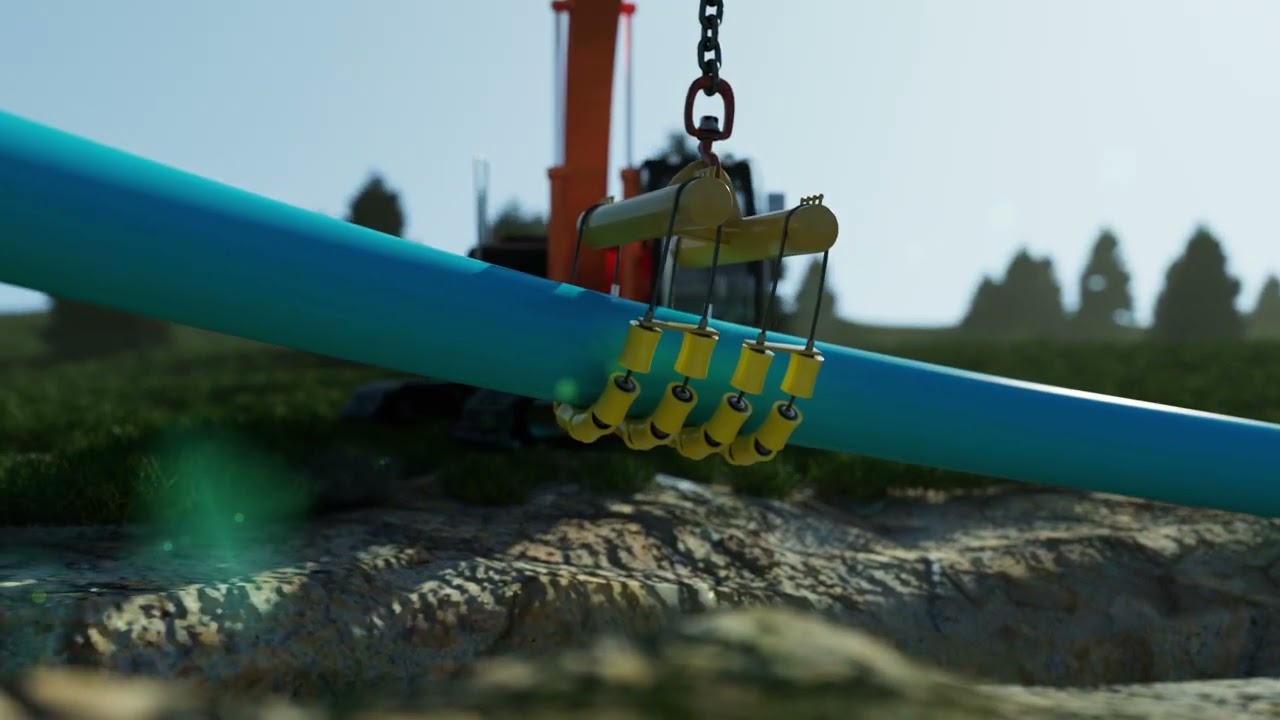 How Roller Cradle Equipment Supports Pipe Pullback | 3D Mechanism Demo