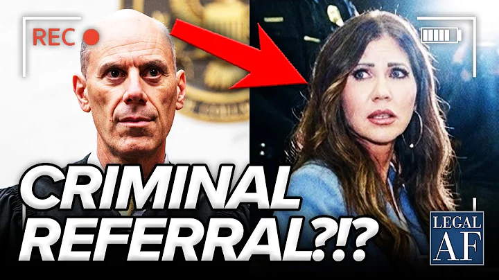 Federal Judge Threatens KRISTI NOEM WITH POSSIBLE PRISON?!?