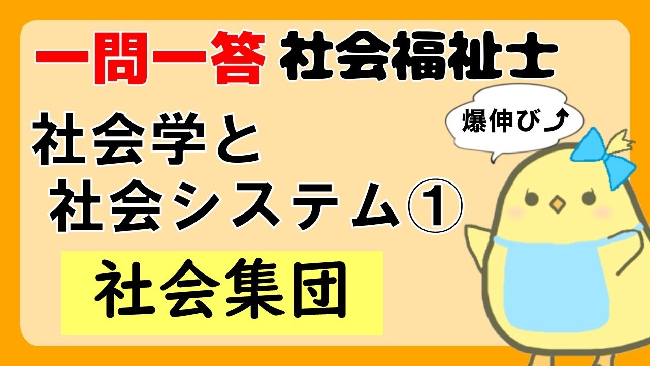 【社会福祉士試験2027】社会集団 聞き流し一問一答【社会学と社会システム】