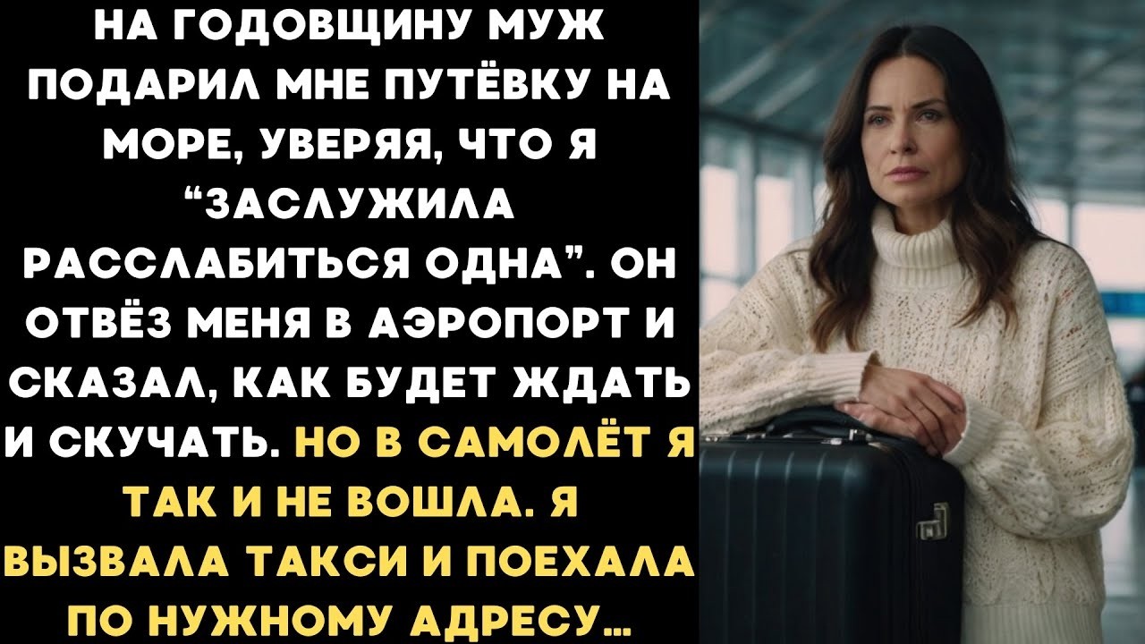 Муж подарил мне путёвку на море, но в самолет я так и не вошла, а поехала по нужному адресу и узнала