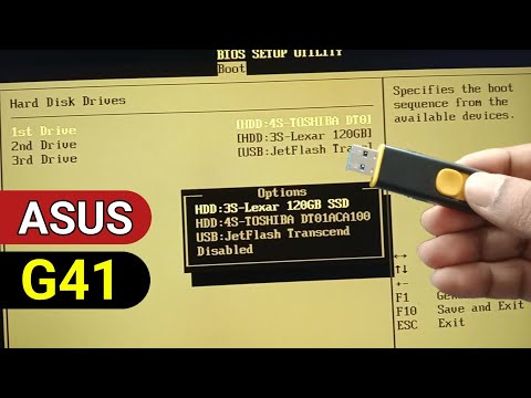 ASUS G41 motherboard BIOS Setup windows 10 | Install Windows 10 from Bootable Pendrive using BIOS