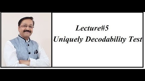 Uniquely decodability test1
