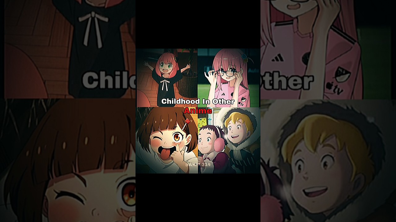 Childhood in other Anime vs Naruto🥲🖤🥀