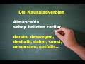 Kausaladverbien darum, deswegen, deshalb, daher, sonst, ansonsten, notfalls