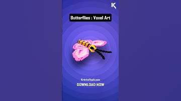 Butterfly voxel art , voxel butterfly pack, voxel art 3d model #kritrim #voxelart #minecraft