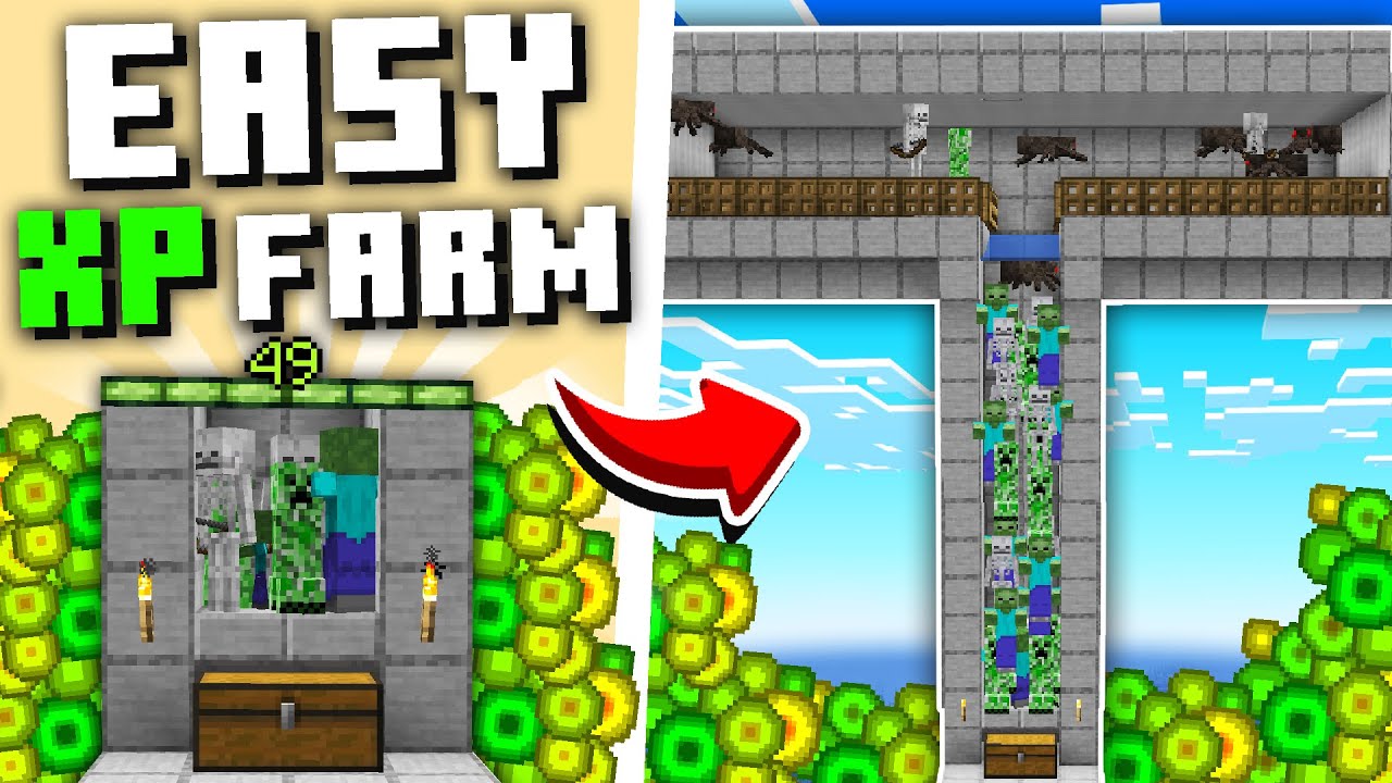 Minecraft: EASY MOB XP FARM TUTORIAL! 1.21 (Without Mob Spawner) Easy ...