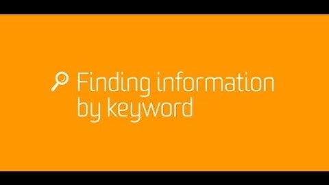 Finding information by keywords