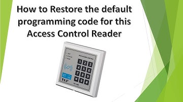 Reset Default Programming Code for Standalone RFID Access Control Keypad