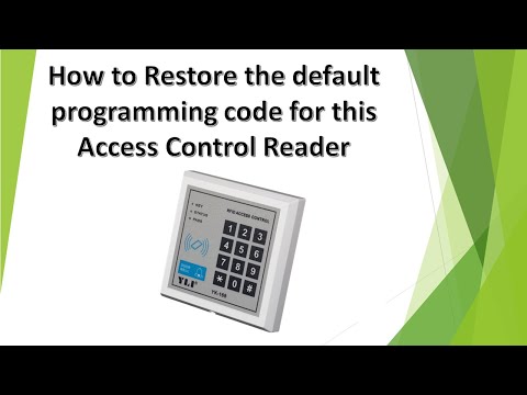 Reset Default Programming Code for Standalone RFID Access Control Keypad