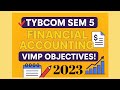 TYBCOM FA Sem 5 - Objectives 2023