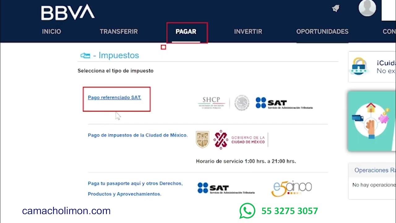 Como pagar los impuestos del SAT por BBVA - Pagar linea de captura SAT ...